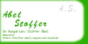 abel stoffer business card